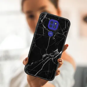 MY ART Silikónový kryt Motorola Moto G9 Play / E7 Plus BLACK MARBLE (142)