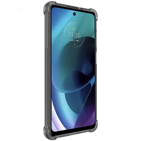 IMAK Ochranný silikónový kryt + fólia Motorola Moto G71 5G čierny