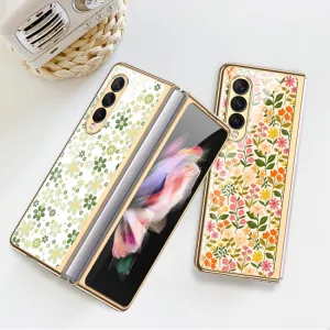 GKK GLASS Ochranný kryt Samsung Galaxy Z Fold 3 5G GREEN FLORAL