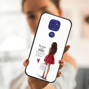 MY ART Silikónový kryt Motorola Moto G9 Play / E7 Plus RED DRESS (137)