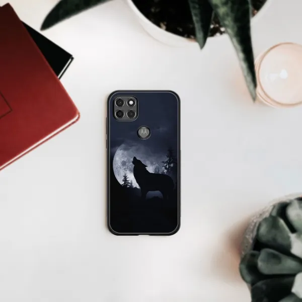 MY ART Silikónový kryt Motorola Moto G9 Power WOLF (247)