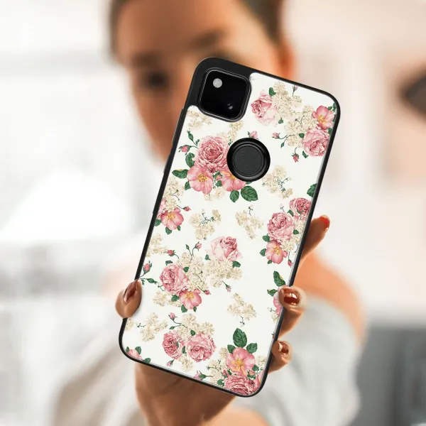MY ART Silikónový kryt Google Pixel 4a PINK ROSES (016)