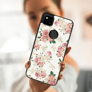 MY ART Silikónový kryt Google Pixel 4a PINK ROSES (016)