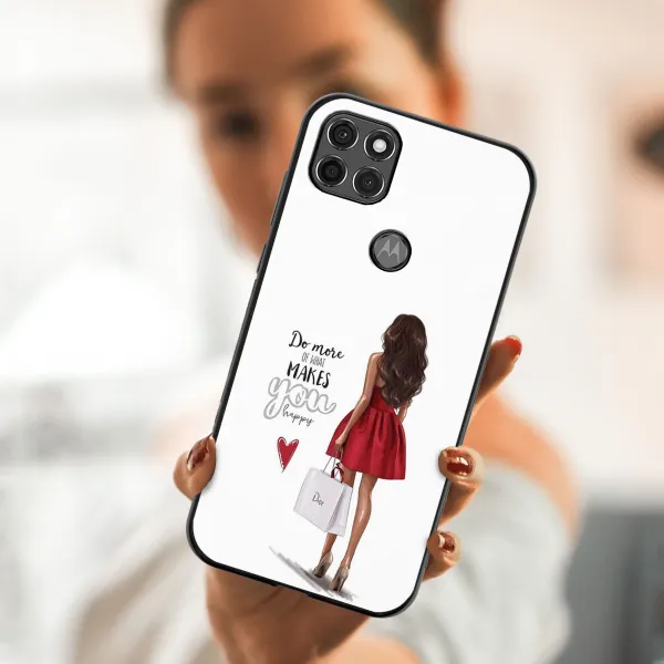 MY ART Silikónový kryt Motorola Moto G9 Power RED DRESS (137)