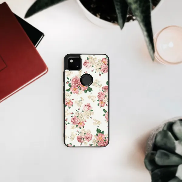 MY ART Silikónový kryt Google Pixel 4a PINK ROSES (016)