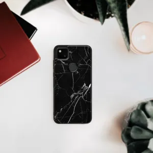 MY ART Silikónový kryt Google Pixel 4a BLACK MARBLE (142)