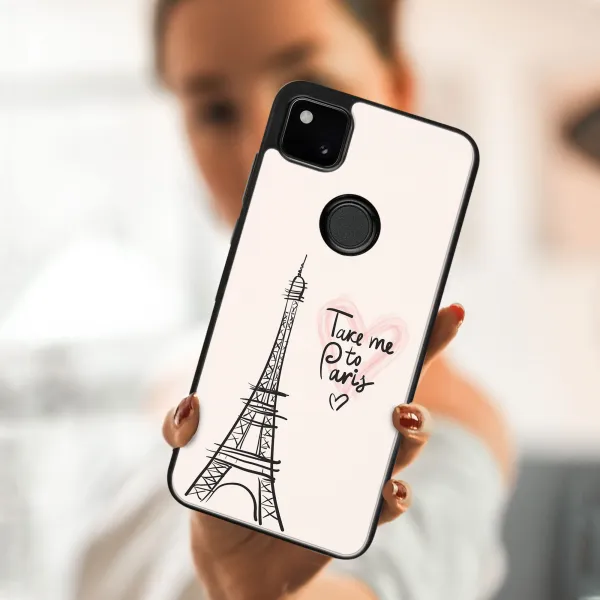 MY ART Silikónový kryt Google Pixel 4a PARIS (057)