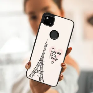 MY ART Silikónový kryt Google Pixel 4a PARIS (057)