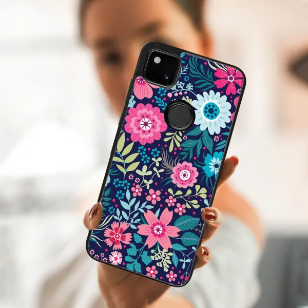 MY ART Silikónový kryt Google Pixel 4a FLORA (038)