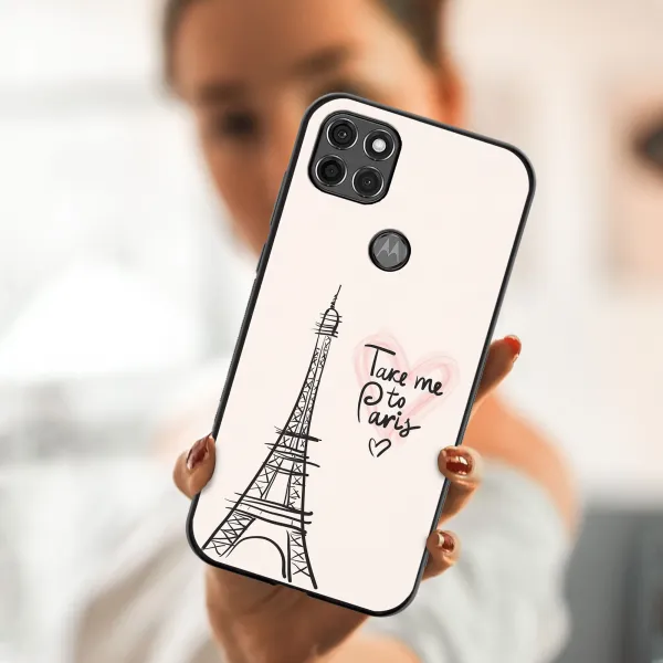 MY ART Silikónový kryt Motorola Moto G9 Power PARIS (057)