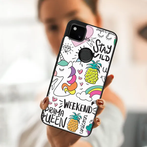 MY ART Silikónový kryt Google Pixel 4a UNICORN (063)