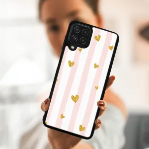MY ART Silikónový kryt Samsung Galaxy A22 HEARTS (006)