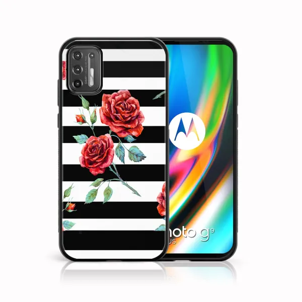 MY ART Silikónový kryt Motorola Moto G9 Plus BLACK and WHITE (034)