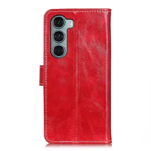 RETRO Peňaženkový obal Motorola Moto G200 5G červený