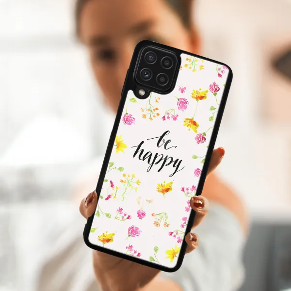 MY ART Silikónový kryt Samsung Galaxy A22 BE HAPPY (019)