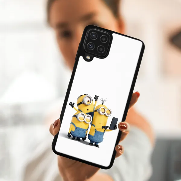 MY ART Silikónový kryt Samsung Galaxy A22 MINIONS SELFIE (022)