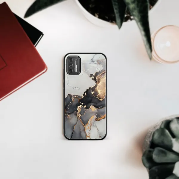 MY ART Silikónový kryt Motorola Moto G9 Plus GREY MARBLE (140)