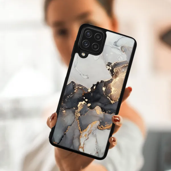 MY ART Silikónový kryt Samsung Galaxy A22 GREY MARBLE (140)