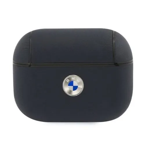 BMW SIGNATURE Kožené puzdro pre Apple AirPods Pro tmavomodré