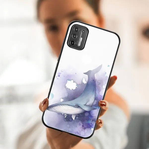 MY ART Silikónový kryt Motorola Moto G9 Plus WHALE (242)
