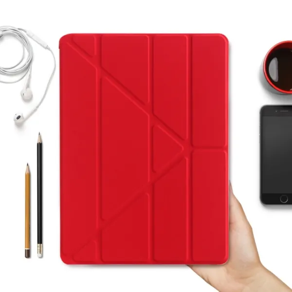 LEATHER Zaklápací obal Apple iPad Pro 12.9 (2015 / 2017) červený