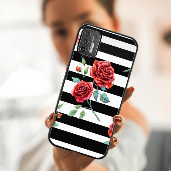 MY ART Silikónový kryt Motorola Moto G9 Plus BLACK and WHITE (034)