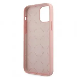 GUESS SILICONE VINTAGE Kryt Apple iPhone 12 mini ružový