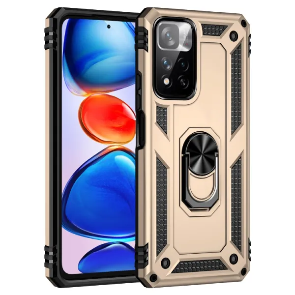 RING Ochranný obal pre Xiaomi Redmi Note 11 Pro zlatý