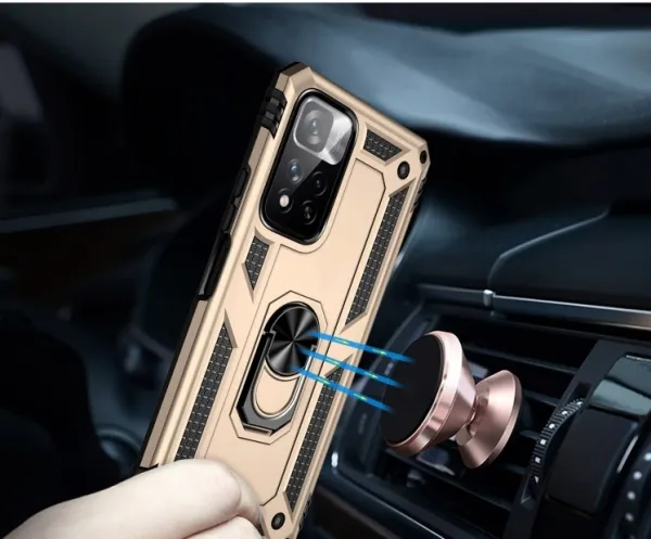 RING Ochranný obal pre Xiaomi Redmi Note 11 Pro zlatý