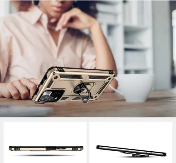 RING Ochranný obal pre Xiaomi Redmi Note 11 Pro zlatý