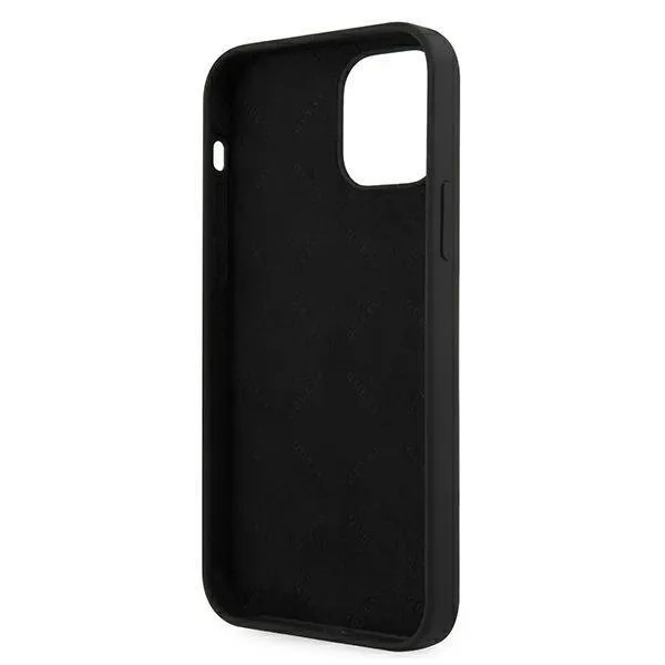 GUESS SILICONE VINTAGE Kryt Apple iPhone 12 mini čierny