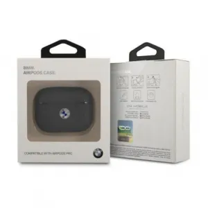 BMW SIGNATURE Kožené puzdro pre Apple AirPods Pro tmavomodré