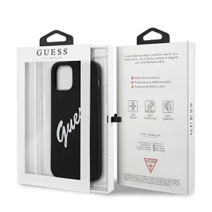 GUESS SILICONE VINTAGE Kryt Apple iPhone 12 mini čierny