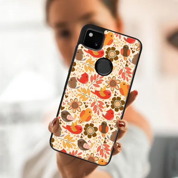 MY ART Silikónový kryt Google Pixel 4a BIRDS (004)