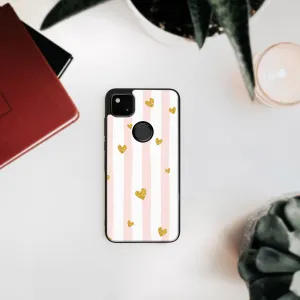 MY ART Silikónový kryt Google Pixel 4a HEARTS (006)