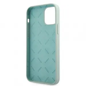 GUESS SILICONE VINTAGE Kryt Apple iPhone 12 / 12 Pro mentolový