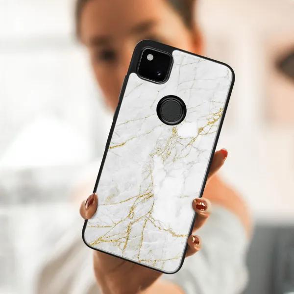 MY ART Silikónový kryt Google Pixel 4a WHITE STONE (011)