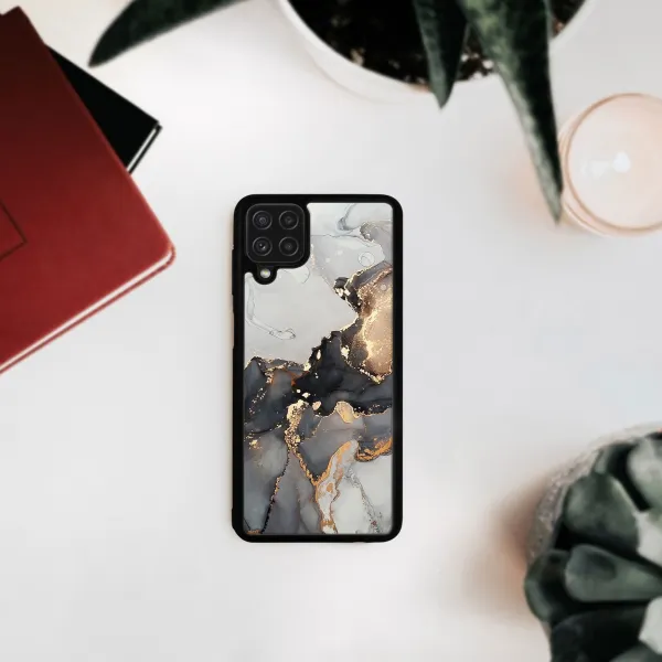 MY ART Silikónový kryt Samsung Galaxy A12 / M12 GREY MARBLE (140)