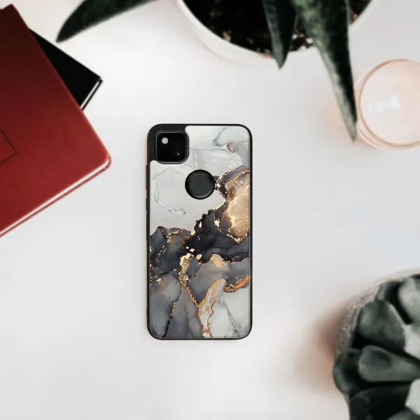 MY ART Silikónový kryt Google Pixel 4a GREY MARBLE (140)
