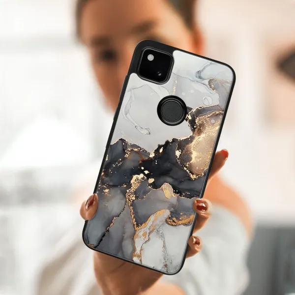 MY ART Silikónový kryt Google Pixel 4a GREY MARBLE (140)
