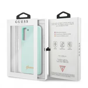 GUESS Silikónový obal Samsung Galaxy S21 Plus 5G mentolový