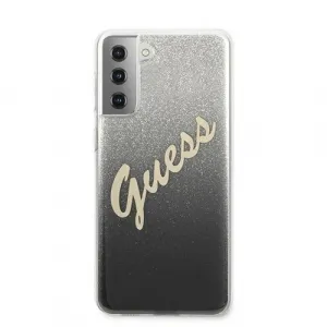 GUESS GLITTER Ochranný kryt Samsung Galaxy S21 Plus 5G čierny