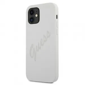 GUESS SILICONE VINTAGE Kryt Apple iPhone 12 mini biely