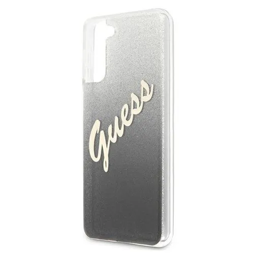 GUESS GLITTER Ochranný kryt Samsung Galaxy S21 Plus 5G čierny