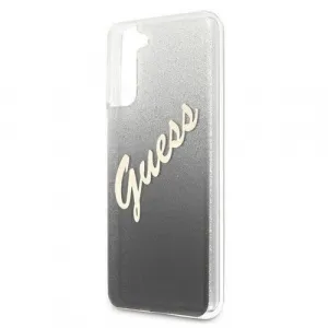 GUESS GLITTER Ochranný kryt Samsung Galaxy S21 Plus 5G čierny