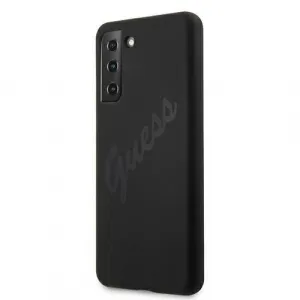 GUESS SILICONE VINTAGE Kryt Samsung Galaxy S21 Plus 5G čierny