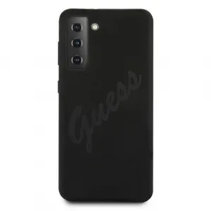 GUESS SILICONE VINTAGE Kryt Samsung Galaxy S21 Plus 5G čierny