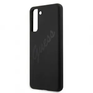 GUESS SILICONE VINTAGE Kryt Samsung Galaxy S21 Plus 5G čierny