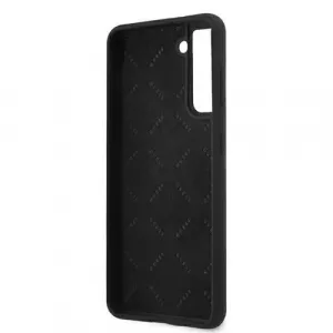GUESS SILICONE VINTAGE Kryt Samsung Galaxy S21 Plus 5G čierny
