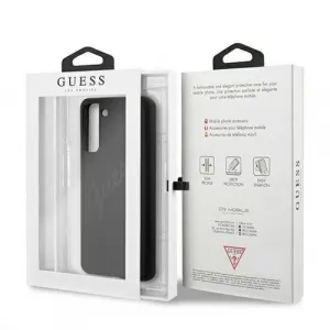 GUESS SILICONE VINTAGE Kryt Samsung Galaxy S21 Plus 5G čierny